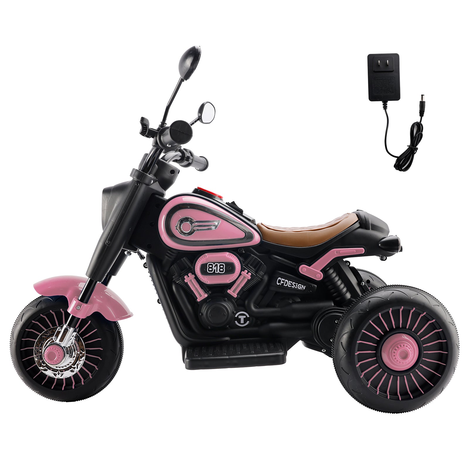 3-Wheel 6V Kids Ride-On Motorcycle with Colorful Light & Music – Pink (Copy)