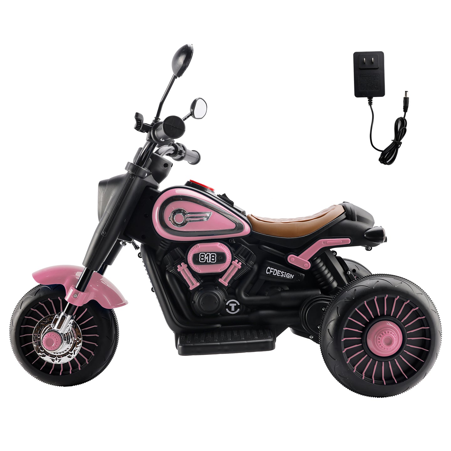 3-Wheel 6V Kids Ride-On Motorcycle with Colorful Light & Music – Pink (Copy)