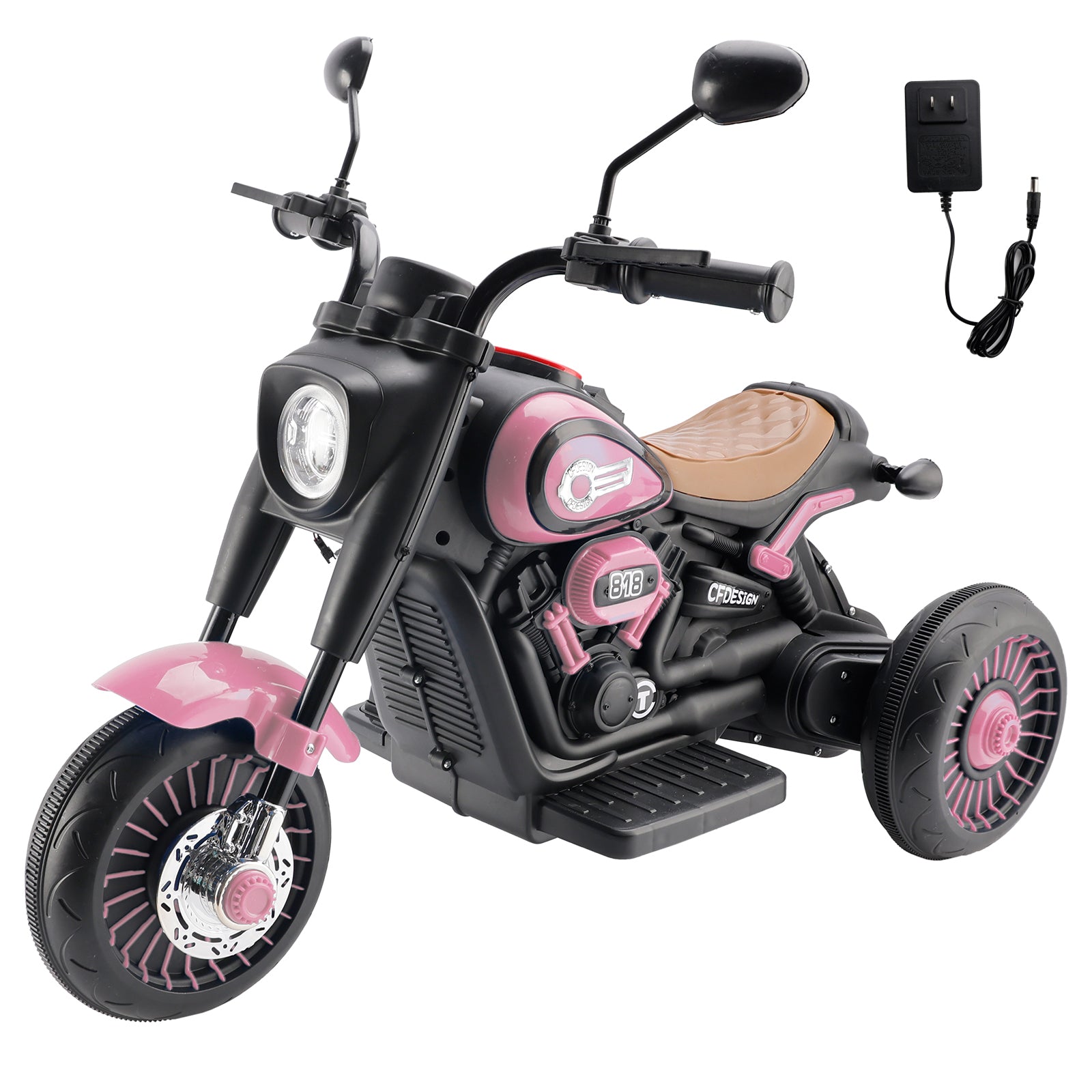 3-Wheel 6V Kids Ride-On Motorcycle with Colorful Light & Music – Pink (Copy)