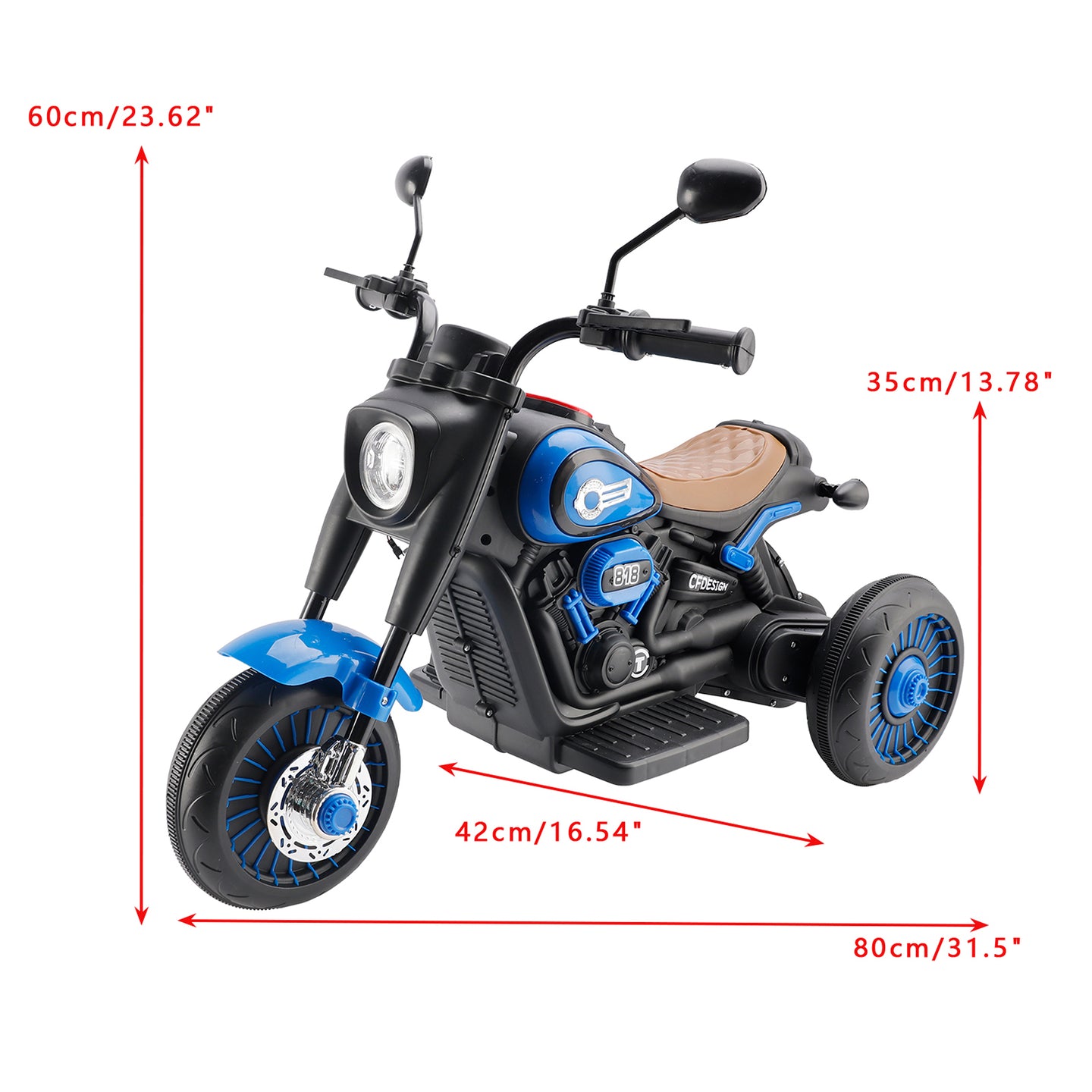 3Wheel 6V Kid Ride On Motorcycle Electric Toy With Colorful Light And Music