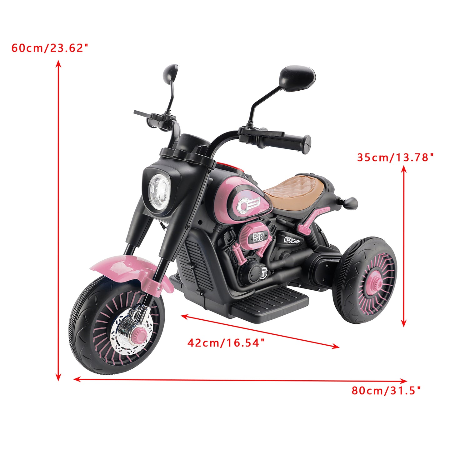 3Wheel 6V Kid Ride On Motorcycle Electric Toy With Colorful Light And Music