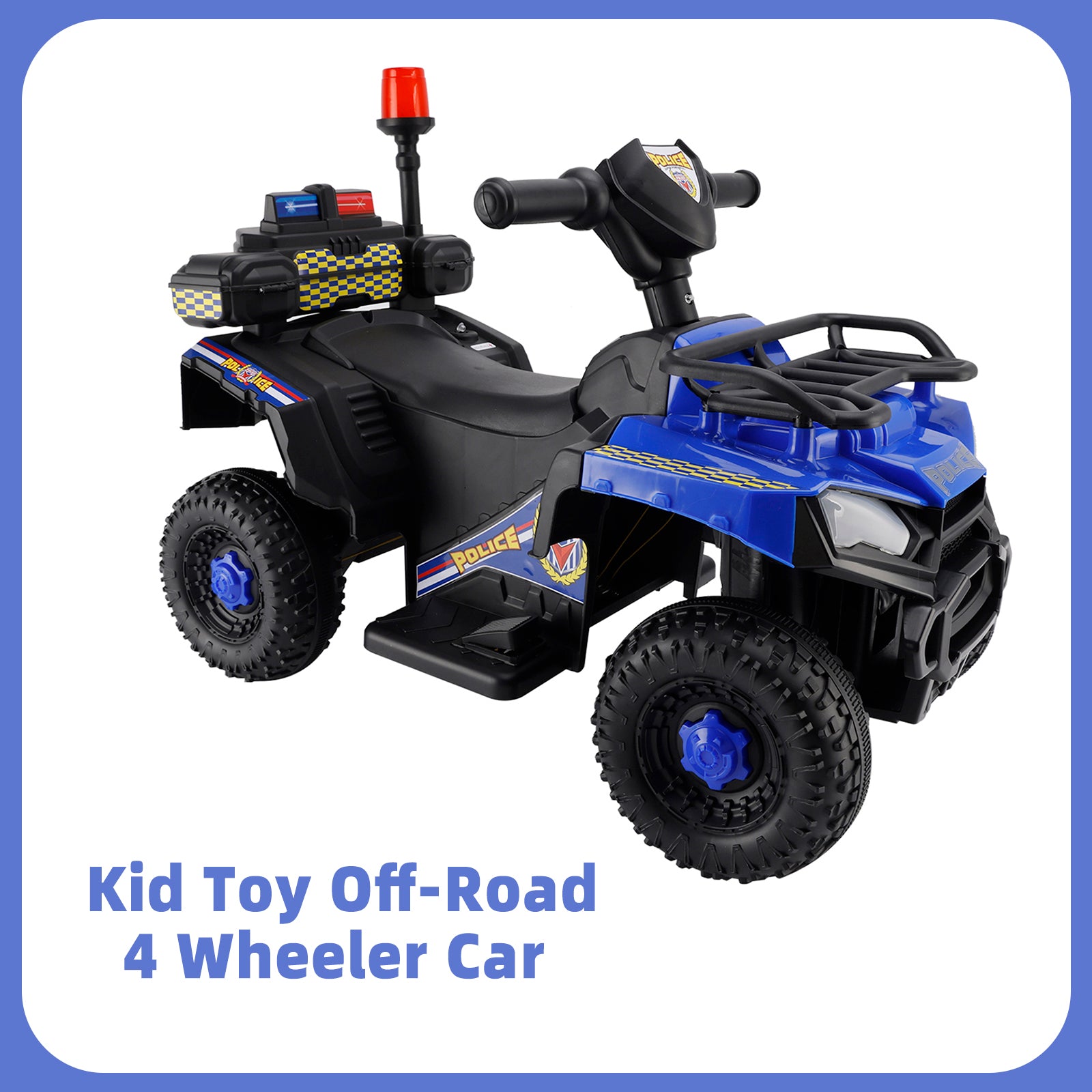 Dual Electric 6V Ride On Atv Police Car For Kid Toy Off-Road 4 Wheeler Car (Copy)