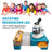 Rotating Microscope LED 100X-1200X Magnification Science Toys Kit For Kid White
