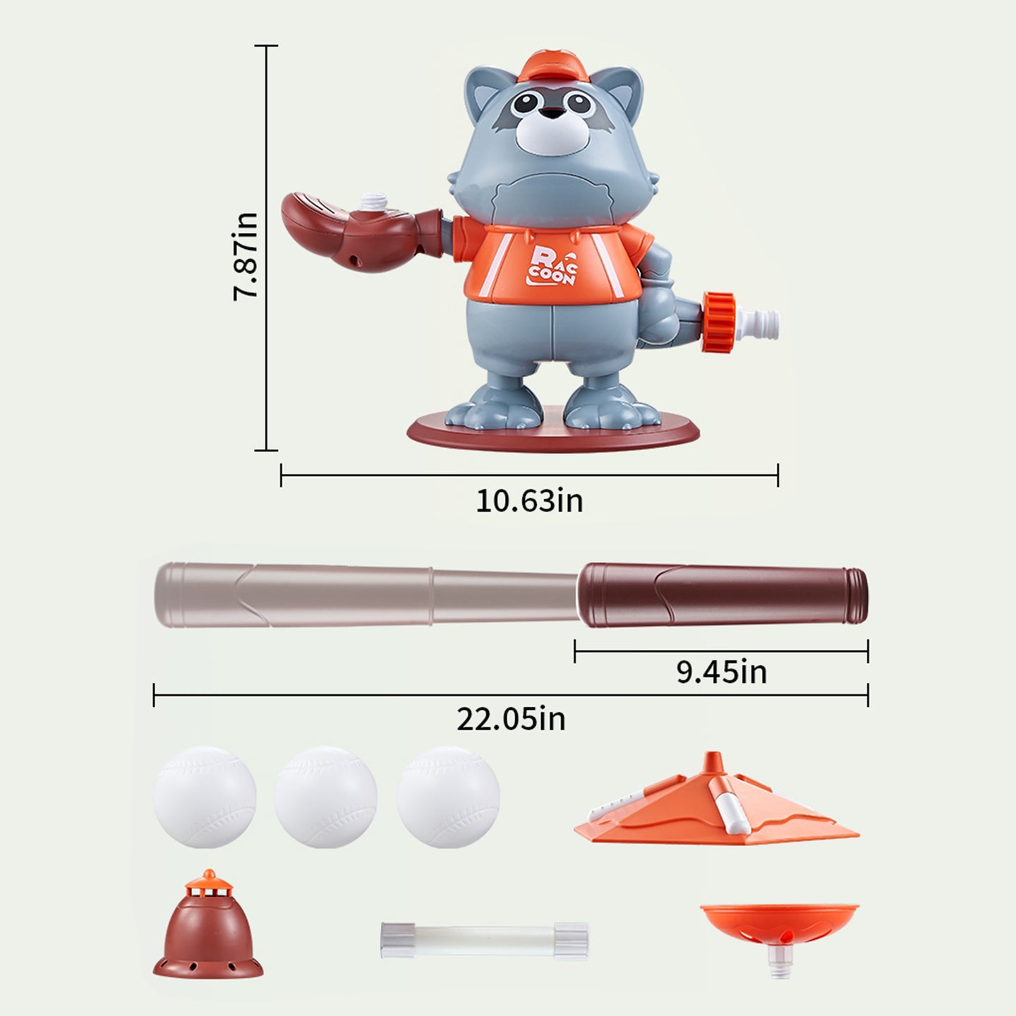 3In1 Lovely Shape Water Sprinkler With Baseball Play Toy Kid Outdoor Squirt Toy