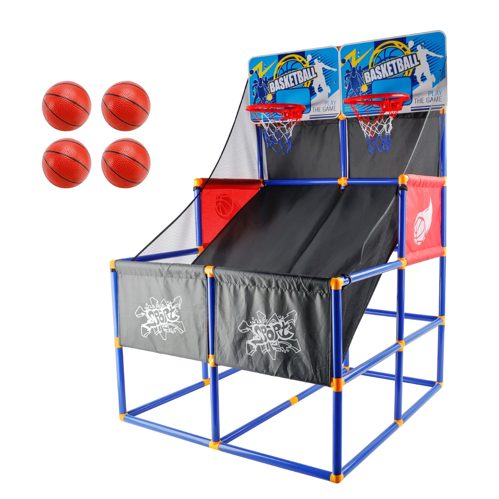 Kid Dual Shot Basketball Arcade Game With 4 Balls Easy Quick Assembling Gift