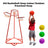 Early Learning 4 Hoop Kid Basketball Hoop Indoor/Outdoor Preschool Hoop Set Red
