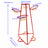 Early Learning 4 Hoop Kid Basketball Hoop Indoor/Outdoor Preschool Hoop Set Red