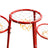 Early Learning 4 Hoop Kid Basketball Hoop Indoor/Outdoor Preschool Hoop Set Red