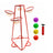 Early Learning 4 Hoop Kid Basketball Hoop Indoor/Outdoor Preschool Hoop Set Red