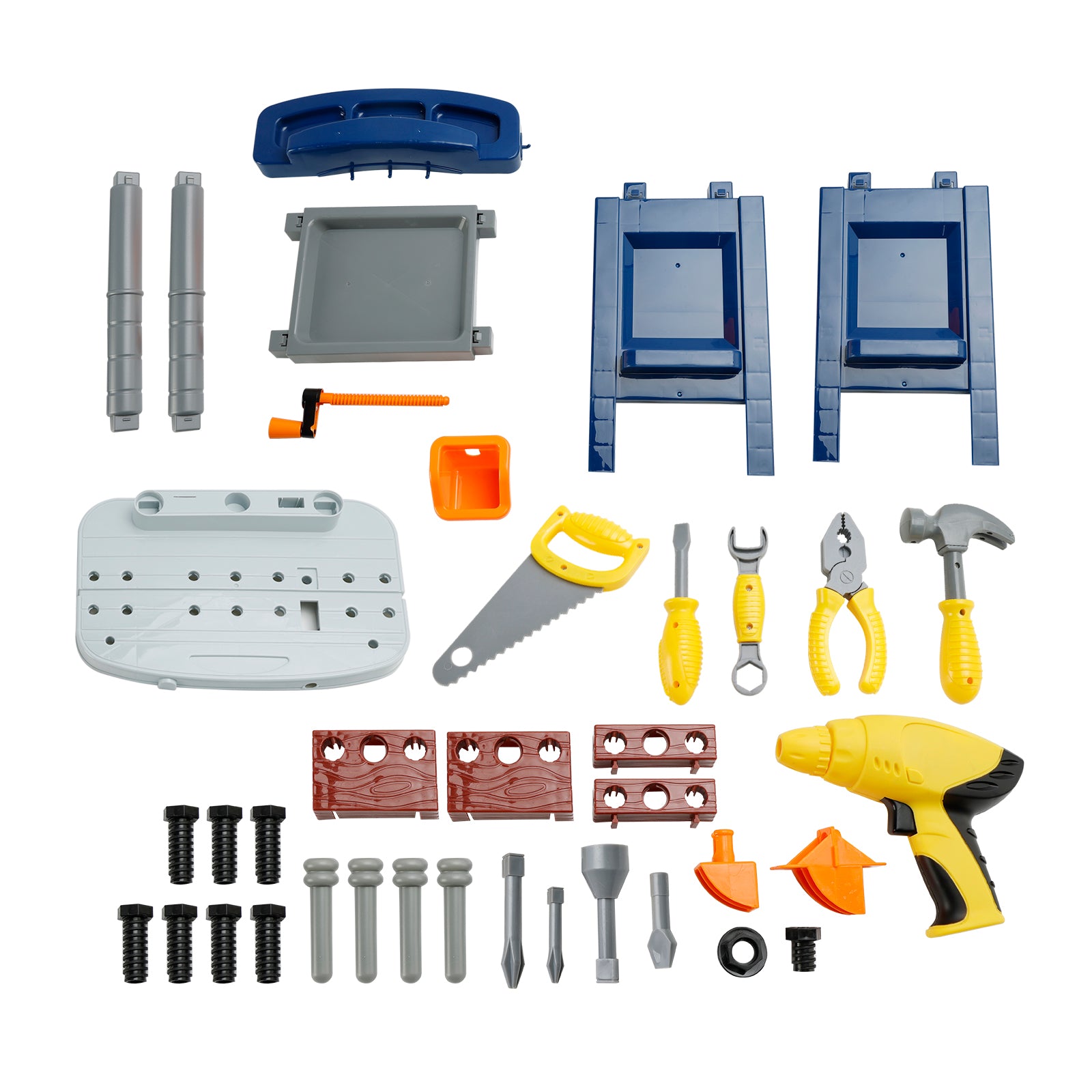 37+Pcs Kid Workbench Electric Drill Tool Pretend Play Workshop Construction Toy