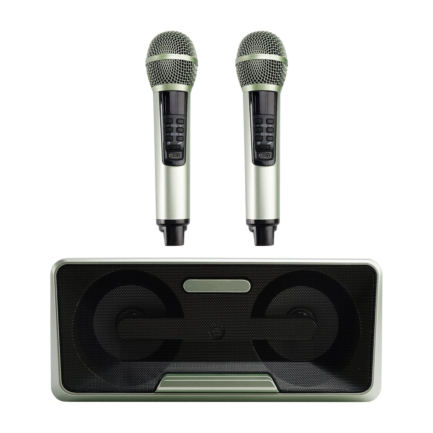 Wireless Bluetooth Speaker with Dual Microphones – Karaoke System for Home, Party & Outdoor Use