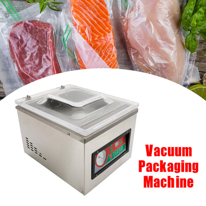 DZ-260C Commercial Vacuum Food Packaging Machine 120W Chamber Digital Sealer