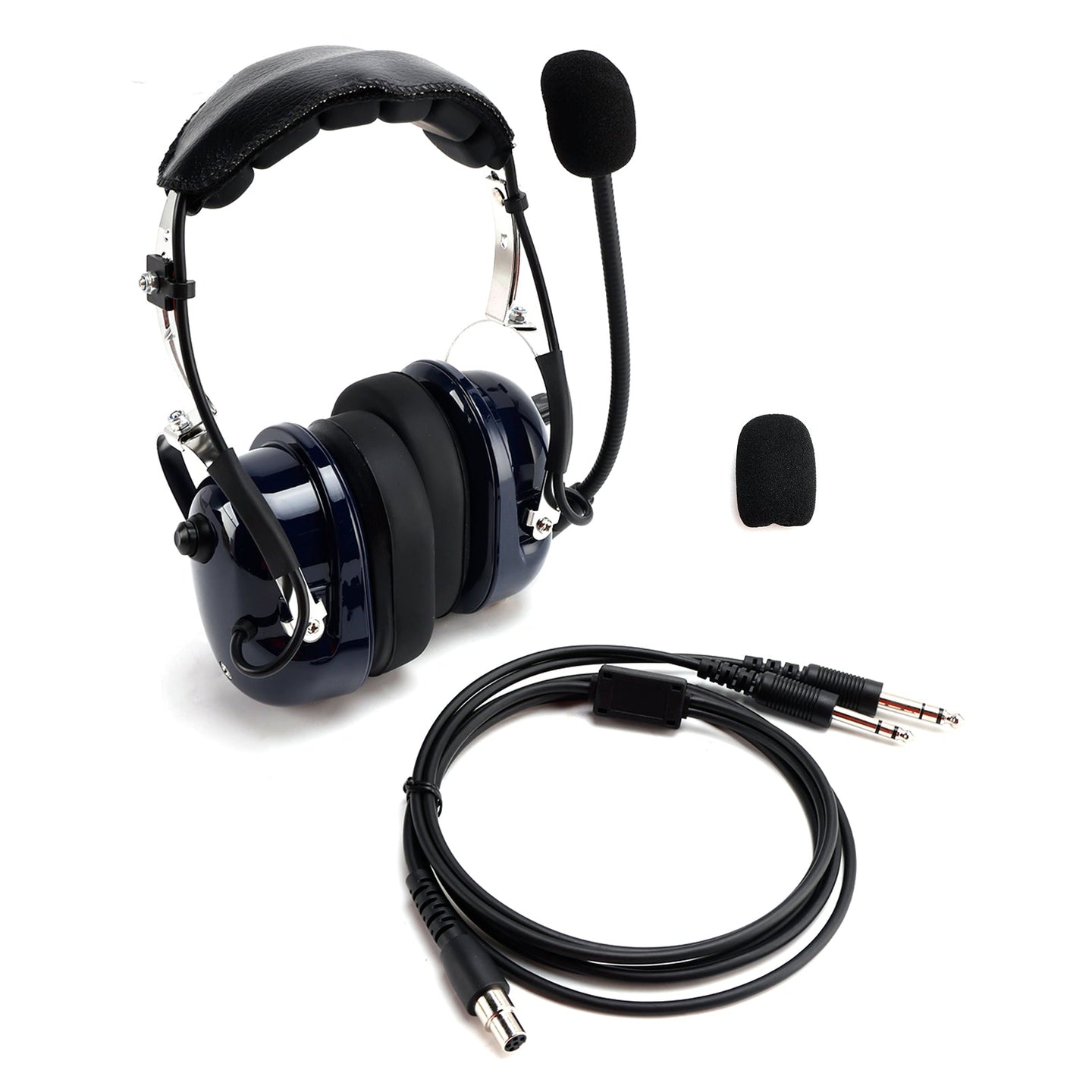 Pilot Noise-Cancelling Headset with 6.3/5.2mm GA Plugs Universal for Aircraft