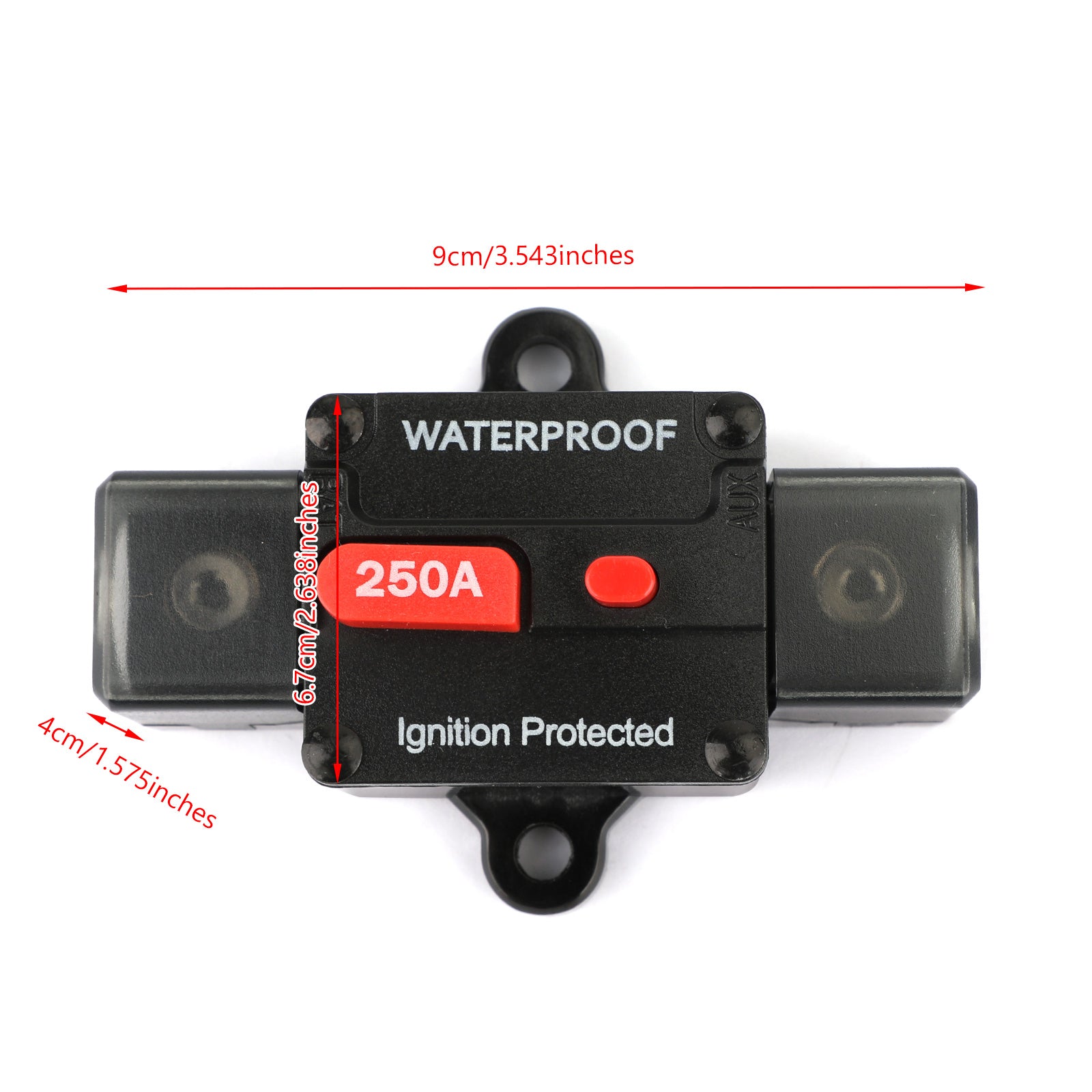 250A Circuit Breaker Ignition Protected Inline Reset Replace Fuse For Car Marine 250A AMP Circuit Breaker Ignition Inline Replace Reset Fuse For Car Audio Marine 250A Circuit Breaker Ignition Inline Automatic Reset Fuse For Car Audio Marine