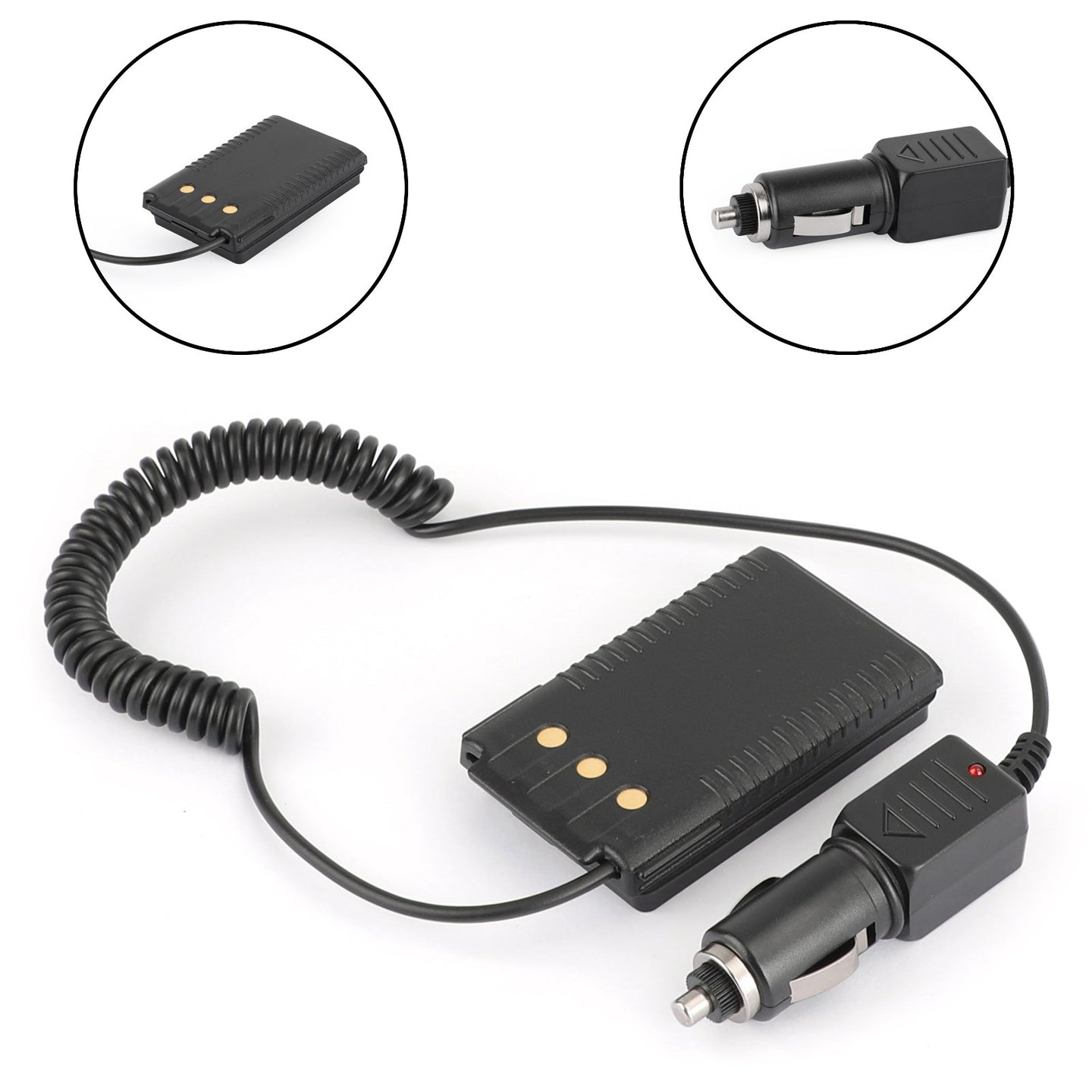 Battery Eliminator Car Charger 12V/24V Fit for Yaesu FT70D FT70DR