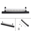 12 Terminal Bus Bar 150A Power & Ground Distribution Block – Automotive Wire Block Kit for Car, Truck, RV, Marine, Boat