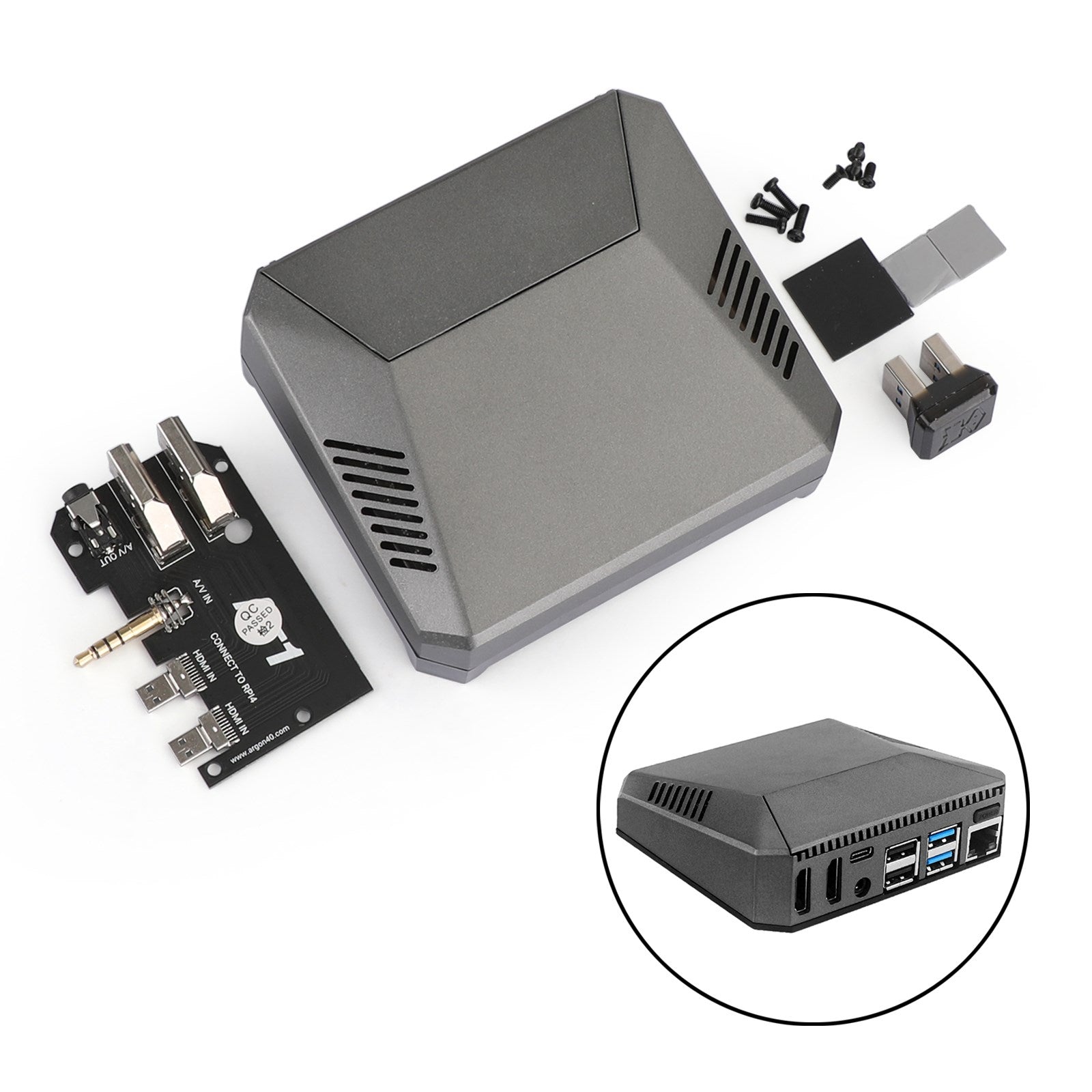 2021 Aluminum Case Shell Multifunction Cover For Raspberry Pi 4 Model B With Fan