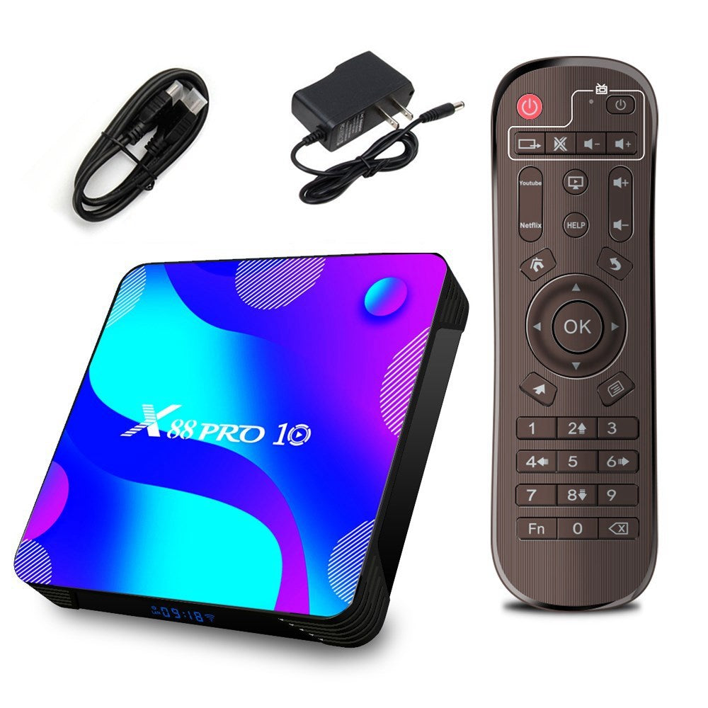 X88 Pro 10 4K Android TV Box – 16GB+2GB Media Player with WiFi, Bluetooth & RK3318 Processor