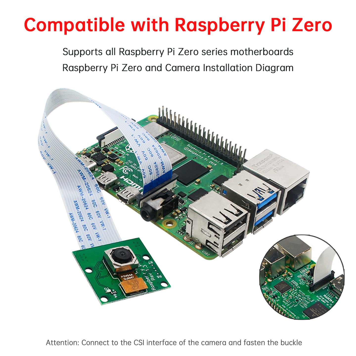 Raspberry Pi 4B 5 Million Camera OV5647 HD Camera Module Fixed Focus/Auto Focus