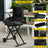 16,000 BTU 2-Burner Portable Propane Gas Griddle with Folding Scissor Legs, Hood & Side Shelf for Outdoor Cooking
