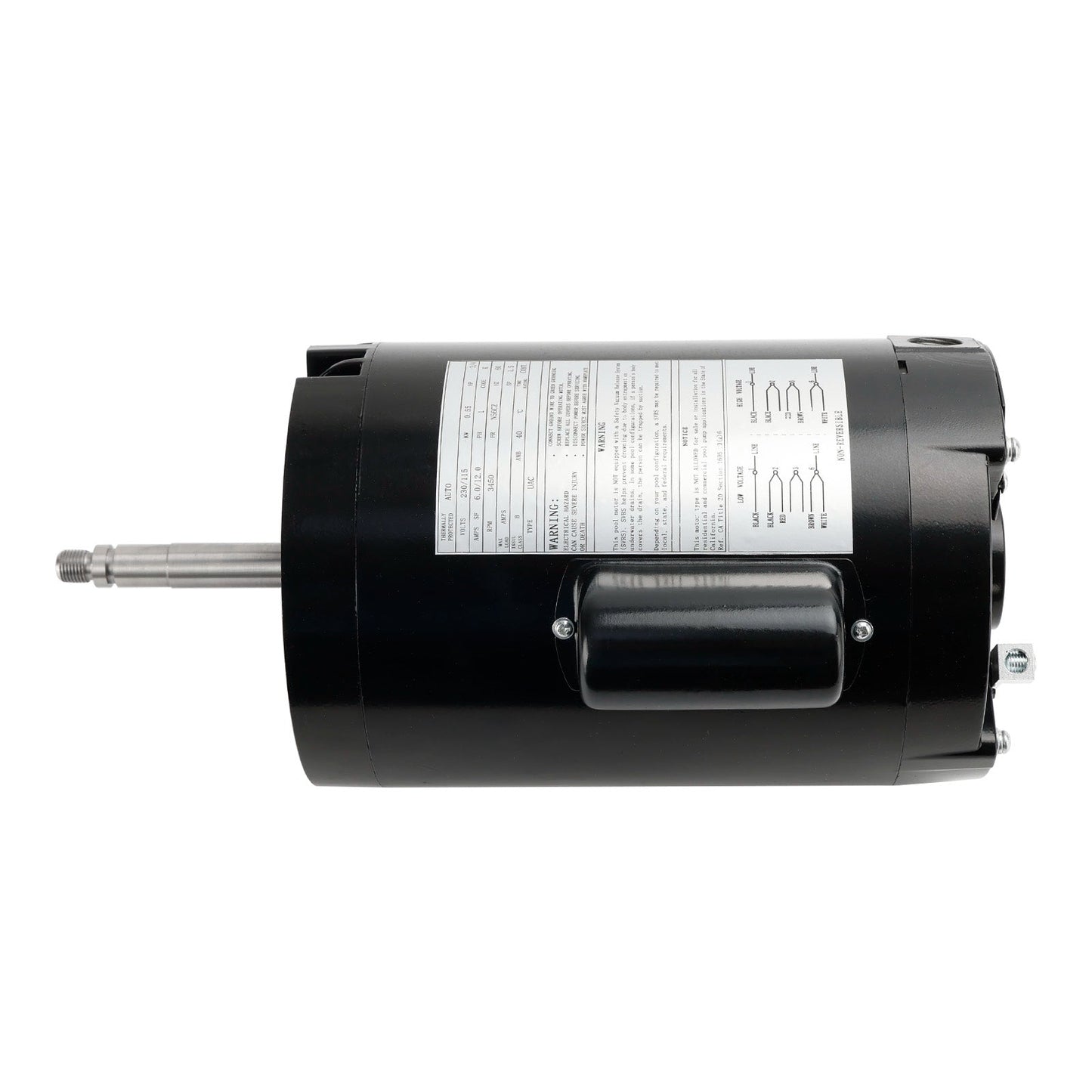 B625 Pool Booster Pump Motor, 3/4 HP, Replacement for Polaris PB4-60, 115V/230V