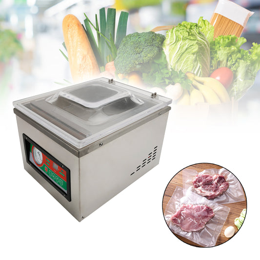 DZ-260C Commercial Vacuum Food Packaging Machine 120W Chamber Digital Sealer