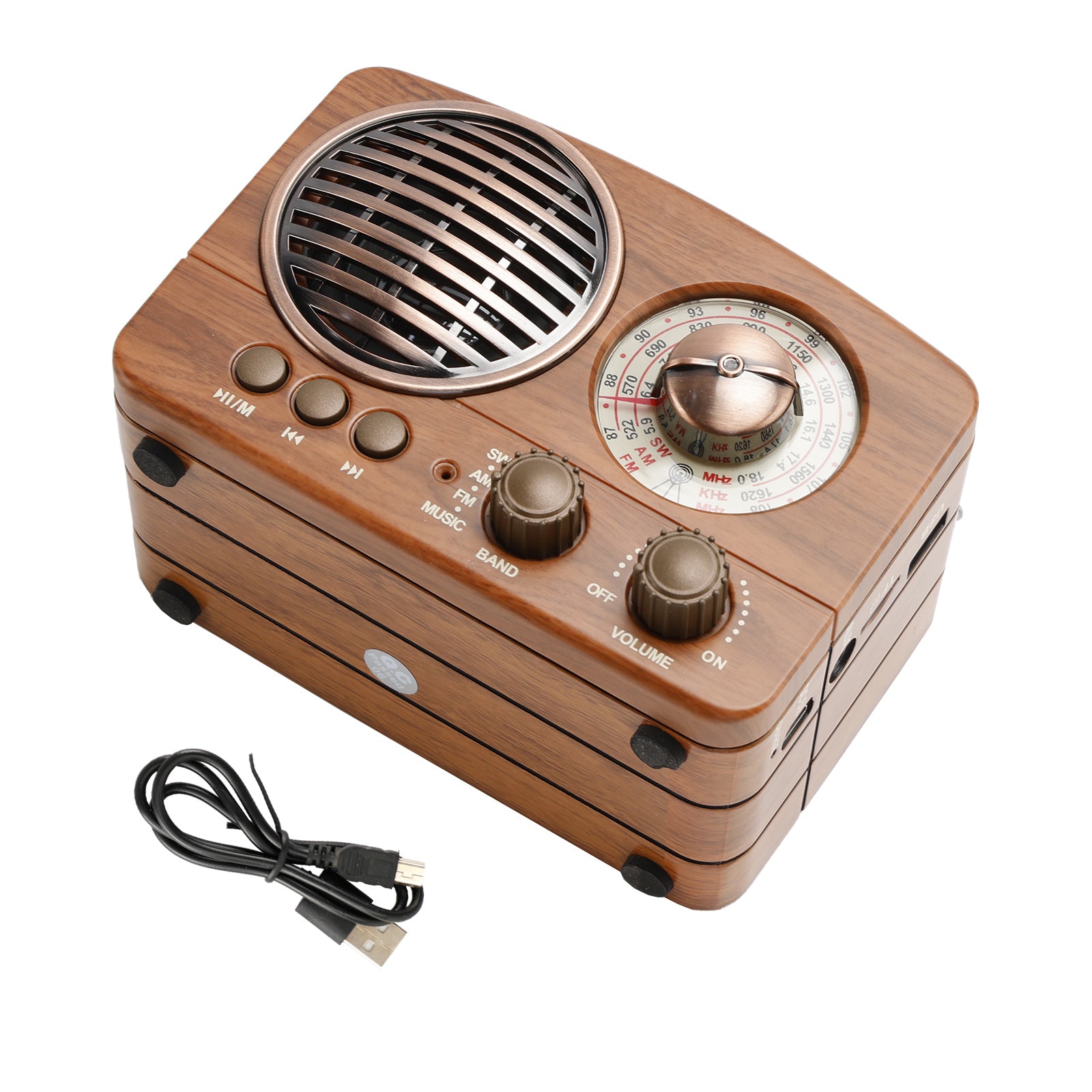 Retro Bluetooth Speaker – Vintage Style Mini Radio with Multifunction Music Player for Home & Travel