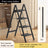 4-Tier Foldable Aluminum Stepladder – Wide, Lightweight, Compact Ladder