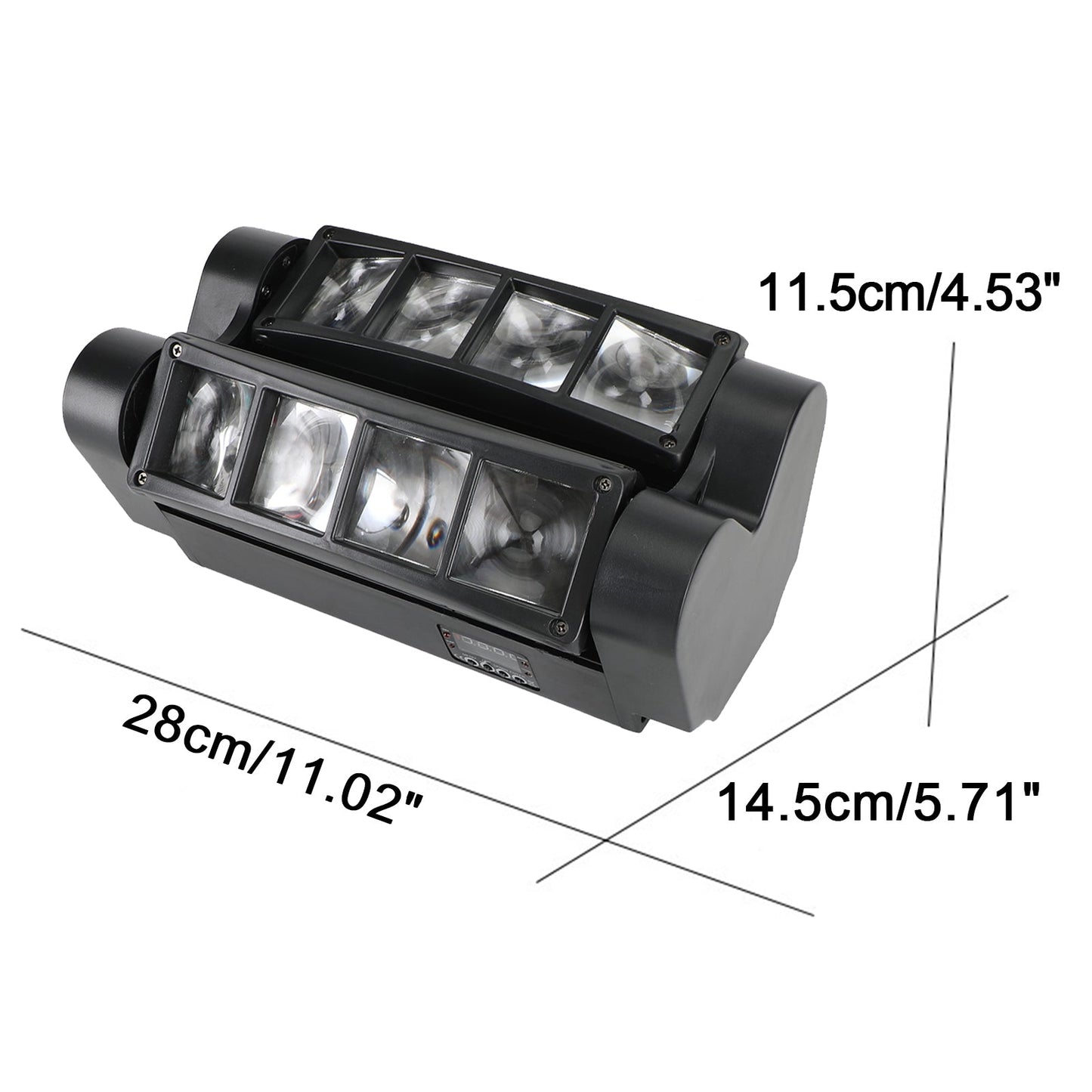 80W RGBW LED Spider Moving Head Stage Light – 8 LED, DMX for DJ, Disco, Party & Stage