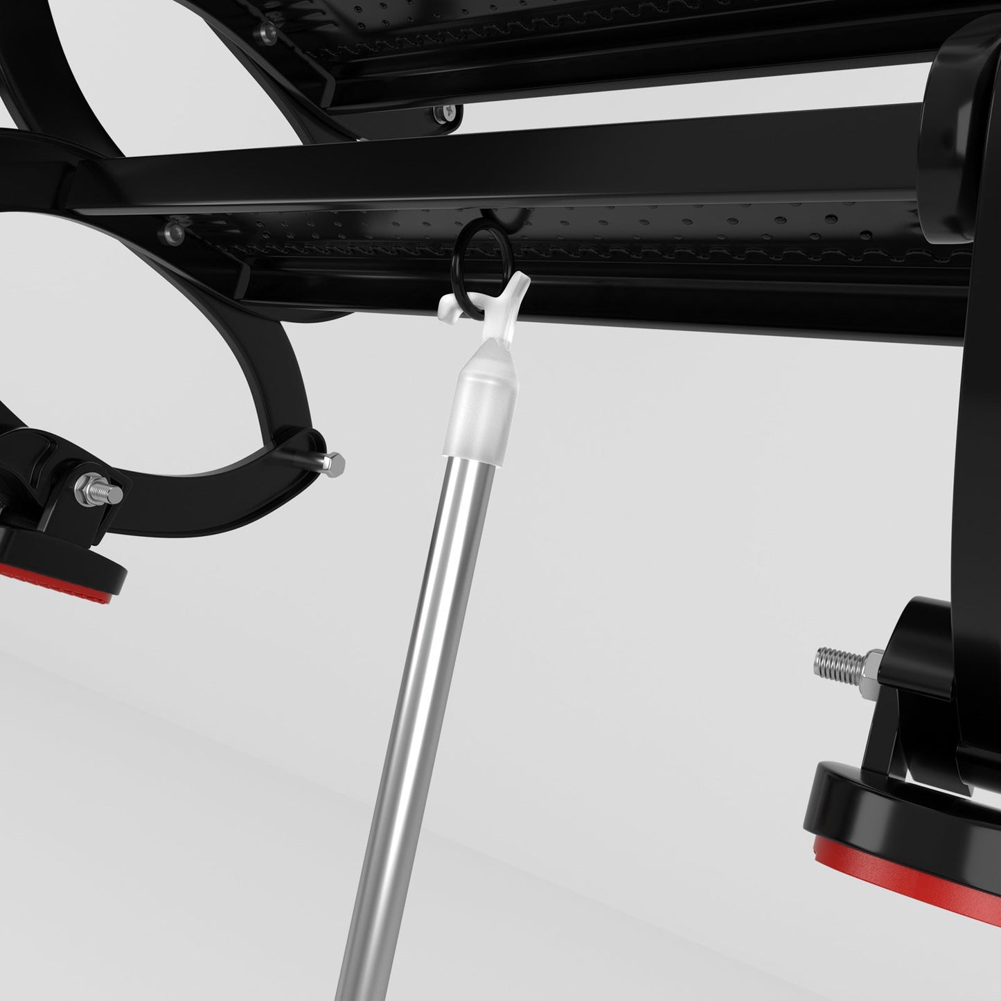 12-Step Folding Attic Ladder for 27.6" x 23.6" Wall Opening, 600 lbs Capacity Pull-Down Loft Stairs, up to 9.84ft Ceiling Height (Black)