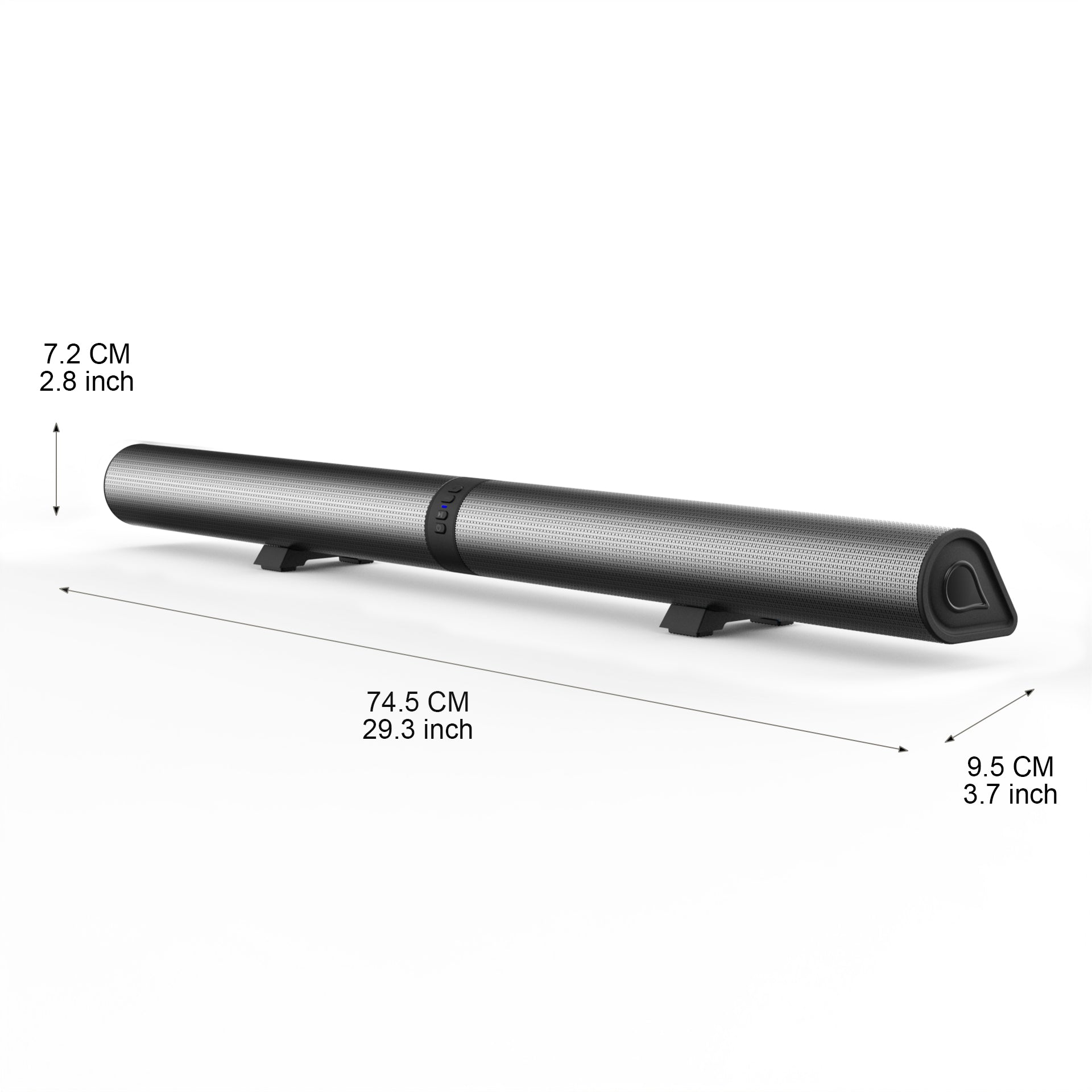 40cm Bluetooth Sound Bar System – Wireless Detachable Subwoofer & 2 Speaker Surround Audio