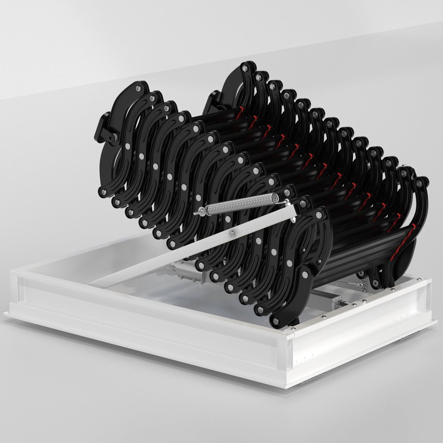 Electric Folding Attic Ladder, 13-Step for up to 11.8ft Ceilings, Fits 35" x 27.5" Opening, 500 lbs Capacity (Black)