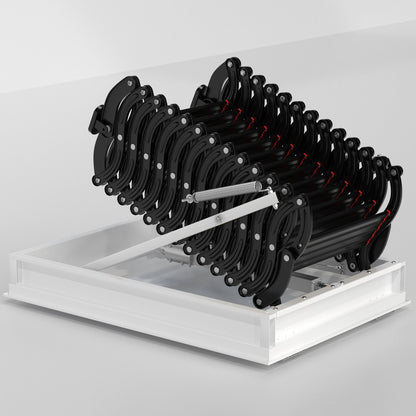 Electric Folding Attic Ladder, 13-Step for up to 11.8ft Ceilings, Fits 35" x 27.5" Opening, 500 lbs Capacity (Black)