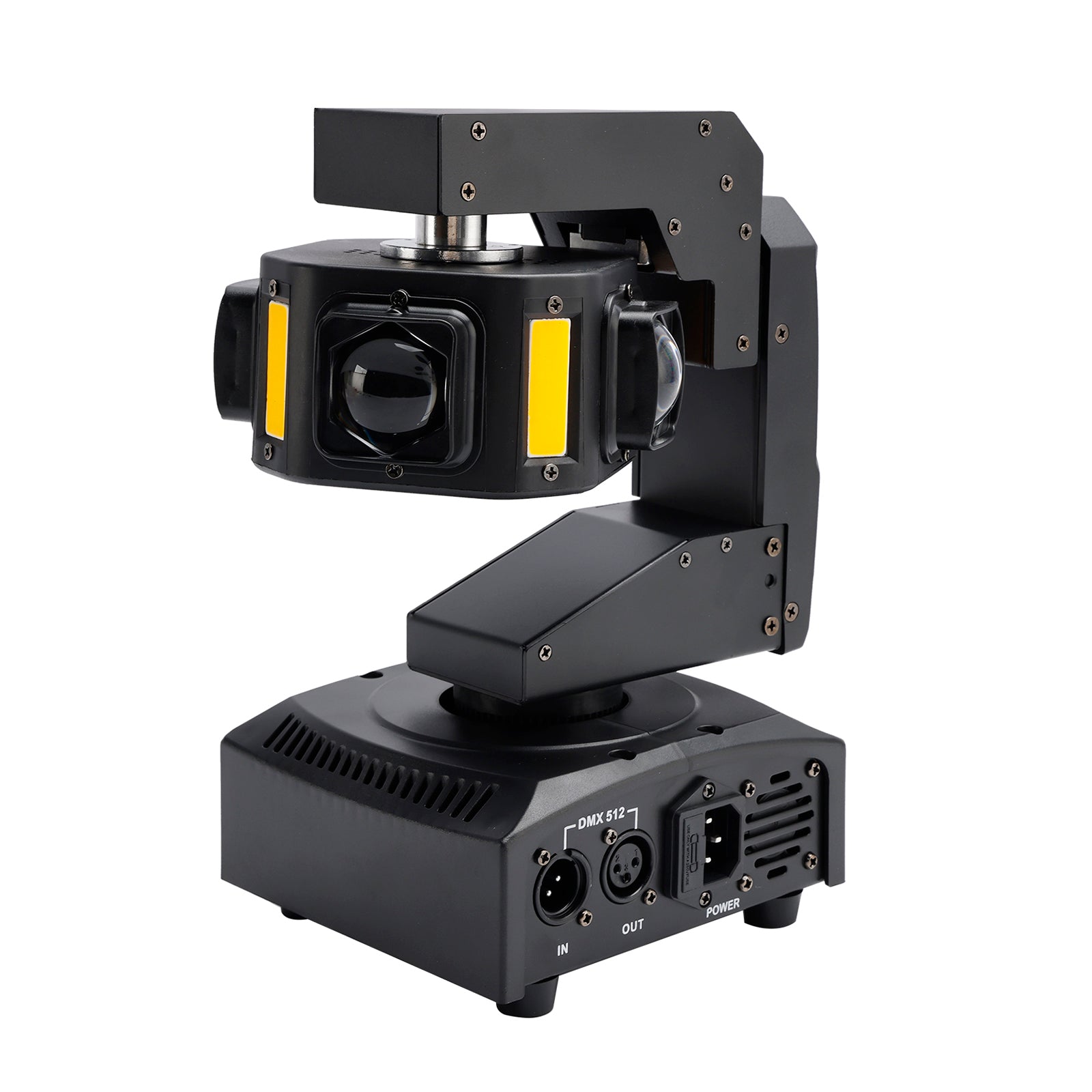 3-in-1 Moving Head DJ Light with RGBW Beams, Red/Green Laser & Strobe, 100W DMX & Sound Activated for Parties