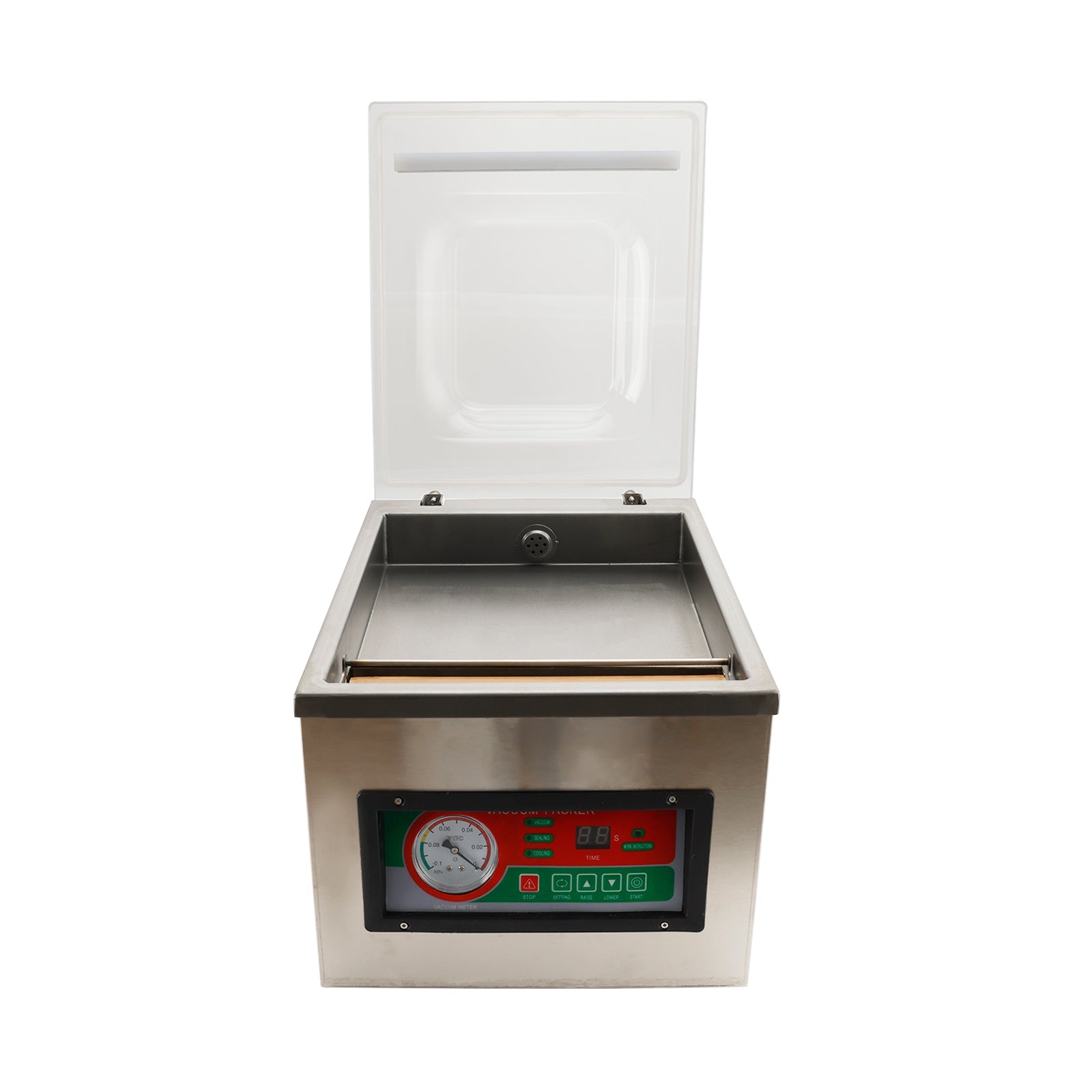DZ-260C Commercial Vacuum Food Packaging Machine 120W Chamber Digital Sealer