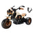 3 Wheel Kids Ride On Motorcycle Electric Dual Drive Toy Car With LED Light Brown
