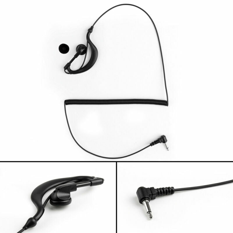 1Pcs 3.5mm Listen Only G Shape Earpiece Headset FITS Radio Speaker Mic