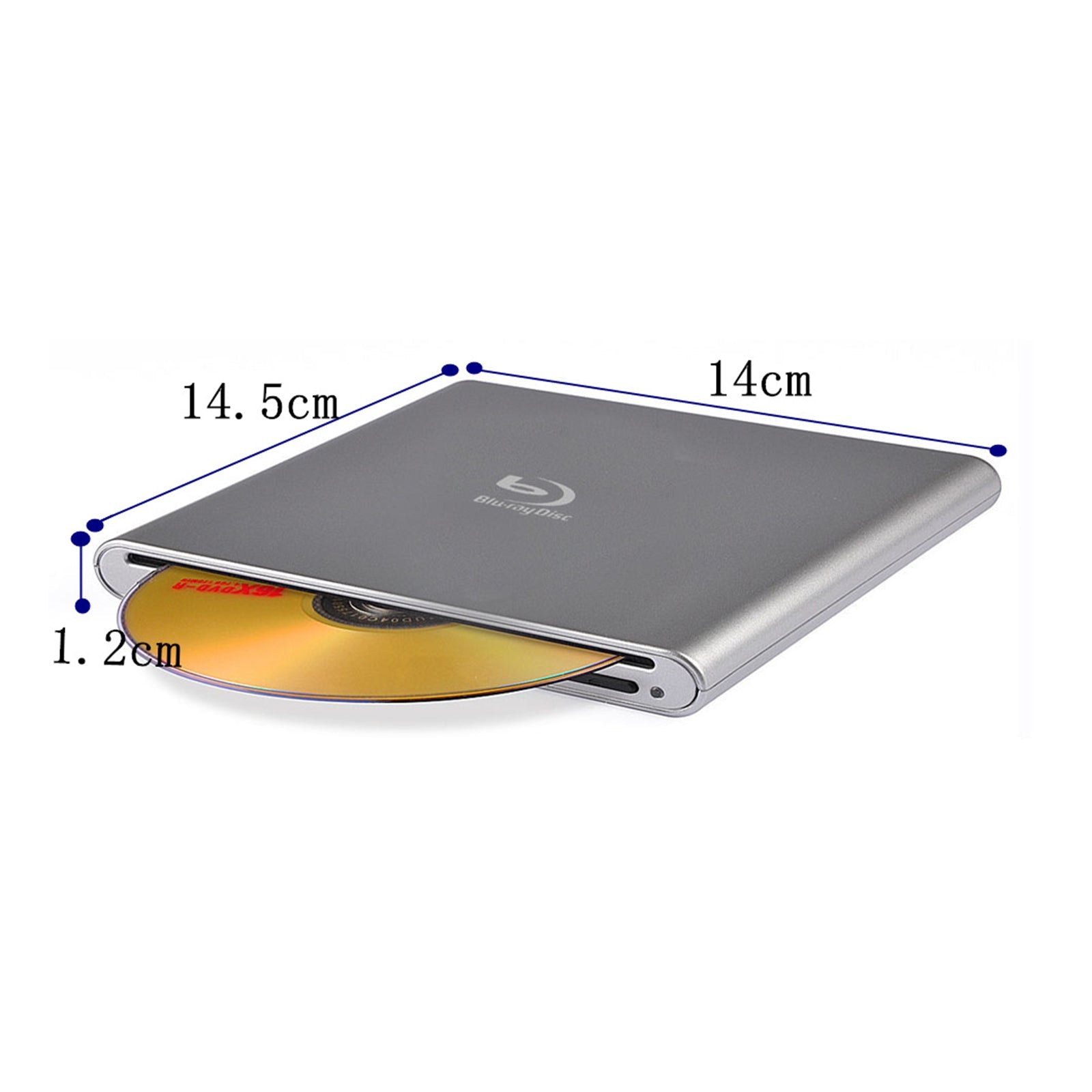 External Blu-Ray BD Burner – USB 3.0 Slim Slot-In DVD RW CD Writer Portable Optical Drive for Laptop & PC