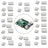 Aluminum Heatsink Radiator Cooler Kit with Sticker 40PCS Raspberry Pi 4B Model B