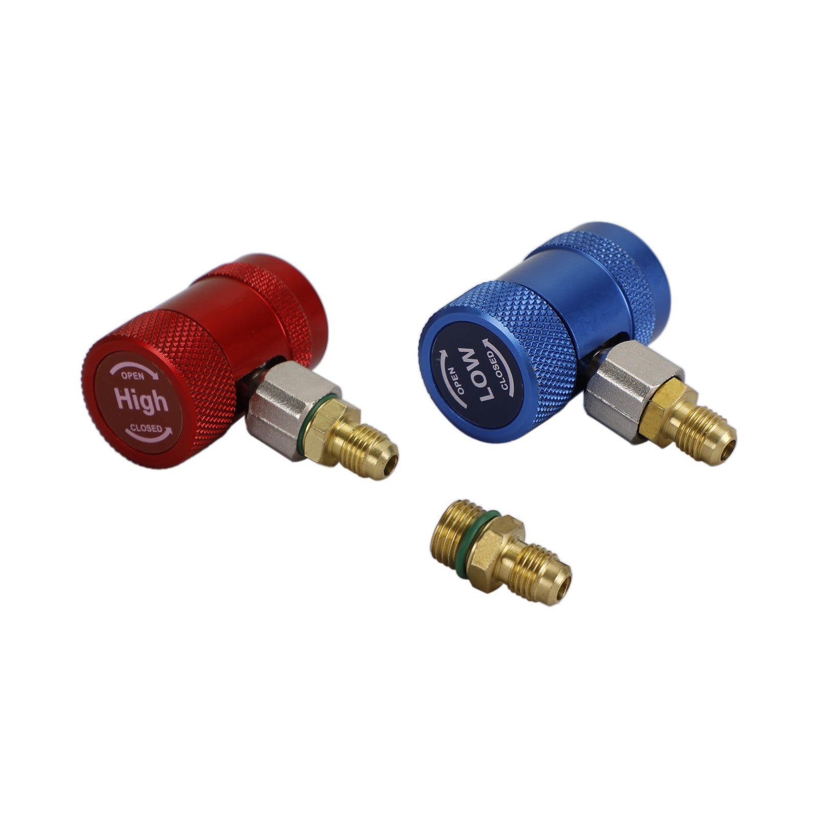 A/C Quick Coupler Adapter Manifold Connector 1/4" Sae Hvac High&Low Side