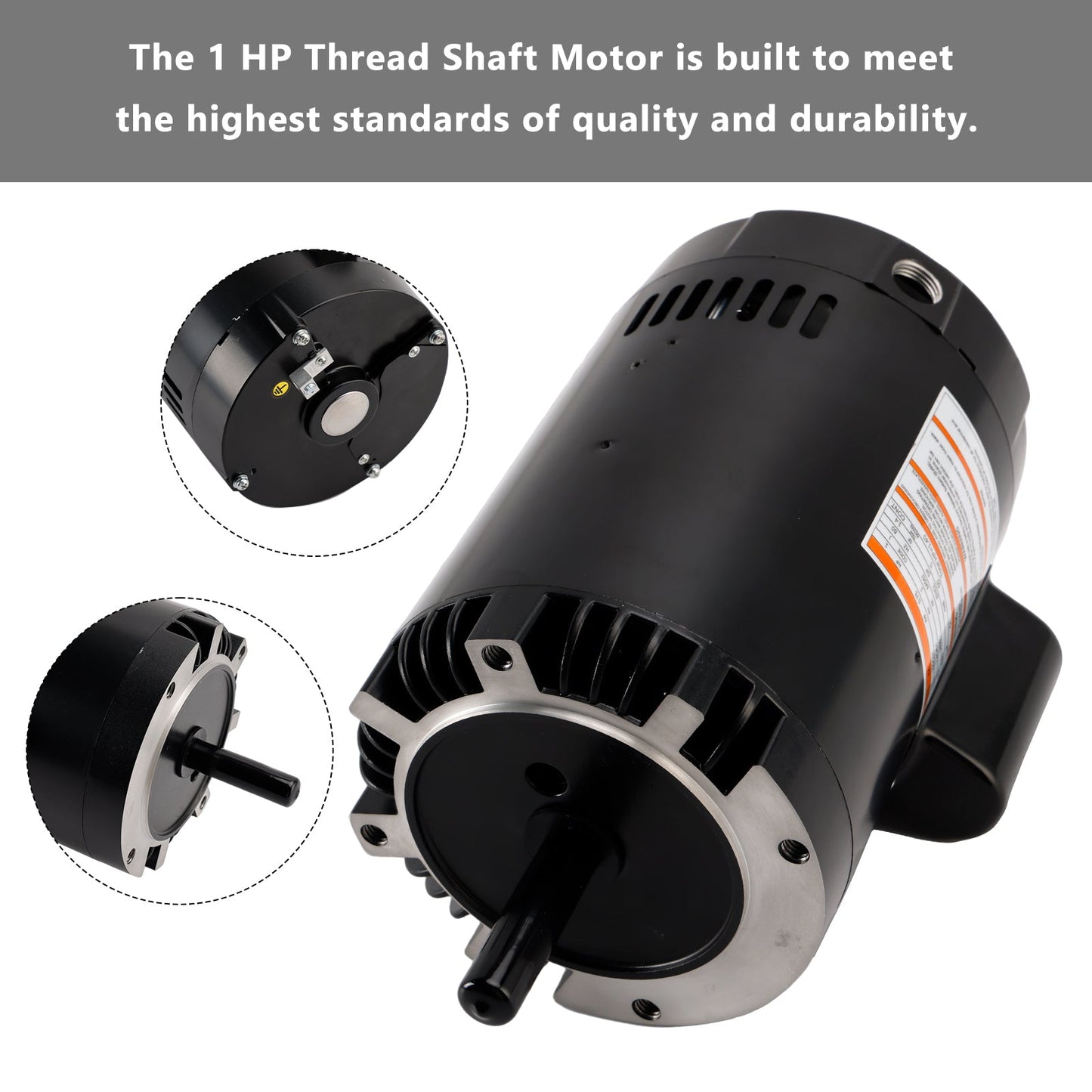B128 1HP Full Rated Pool Pump Motor – 115V/230V Swimming Pool Motor Replacement