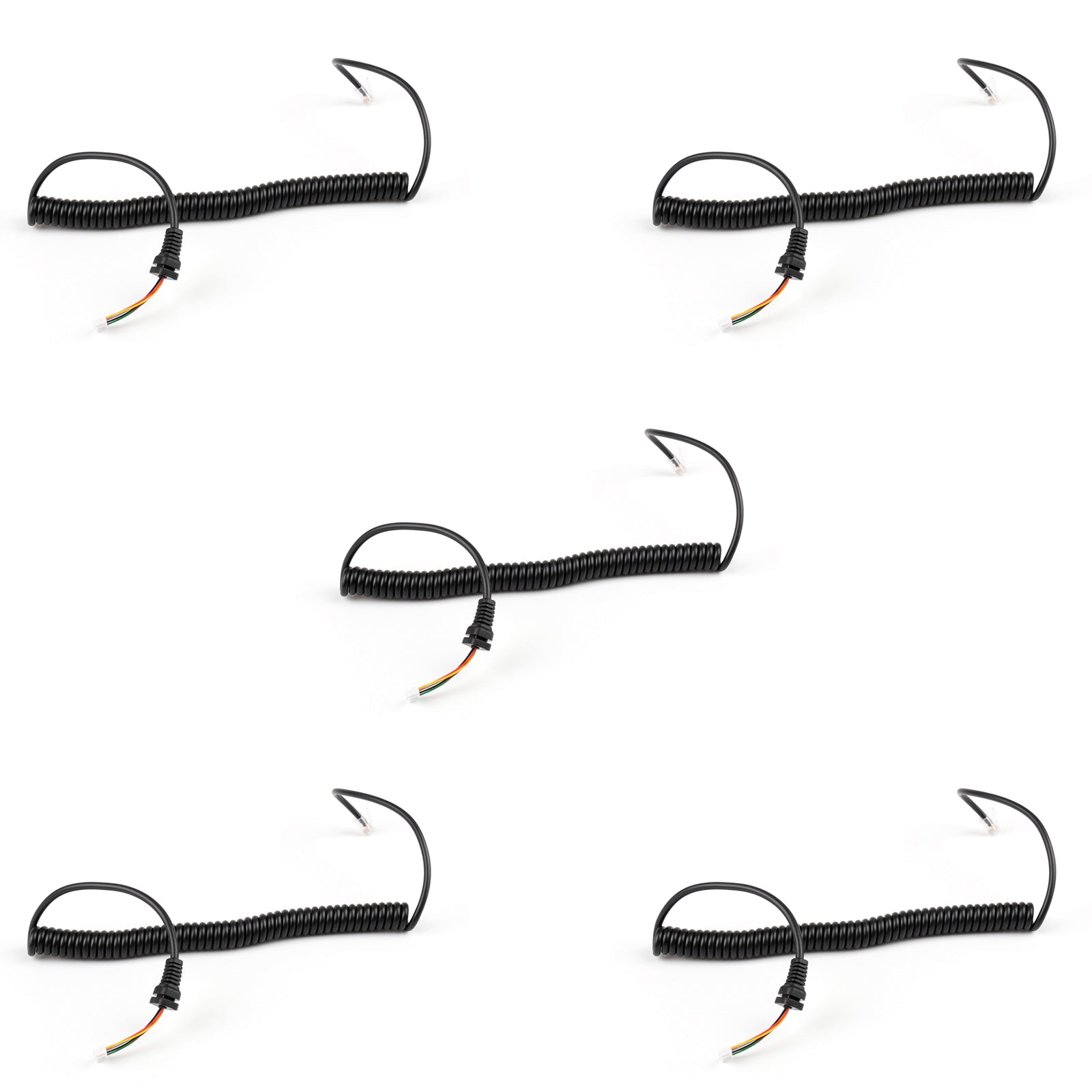 5Pcs RJ45 6PIN Speaker Mic Cable Line Cord For Yaesu MH48A FT-8800 FT-1802 Radio