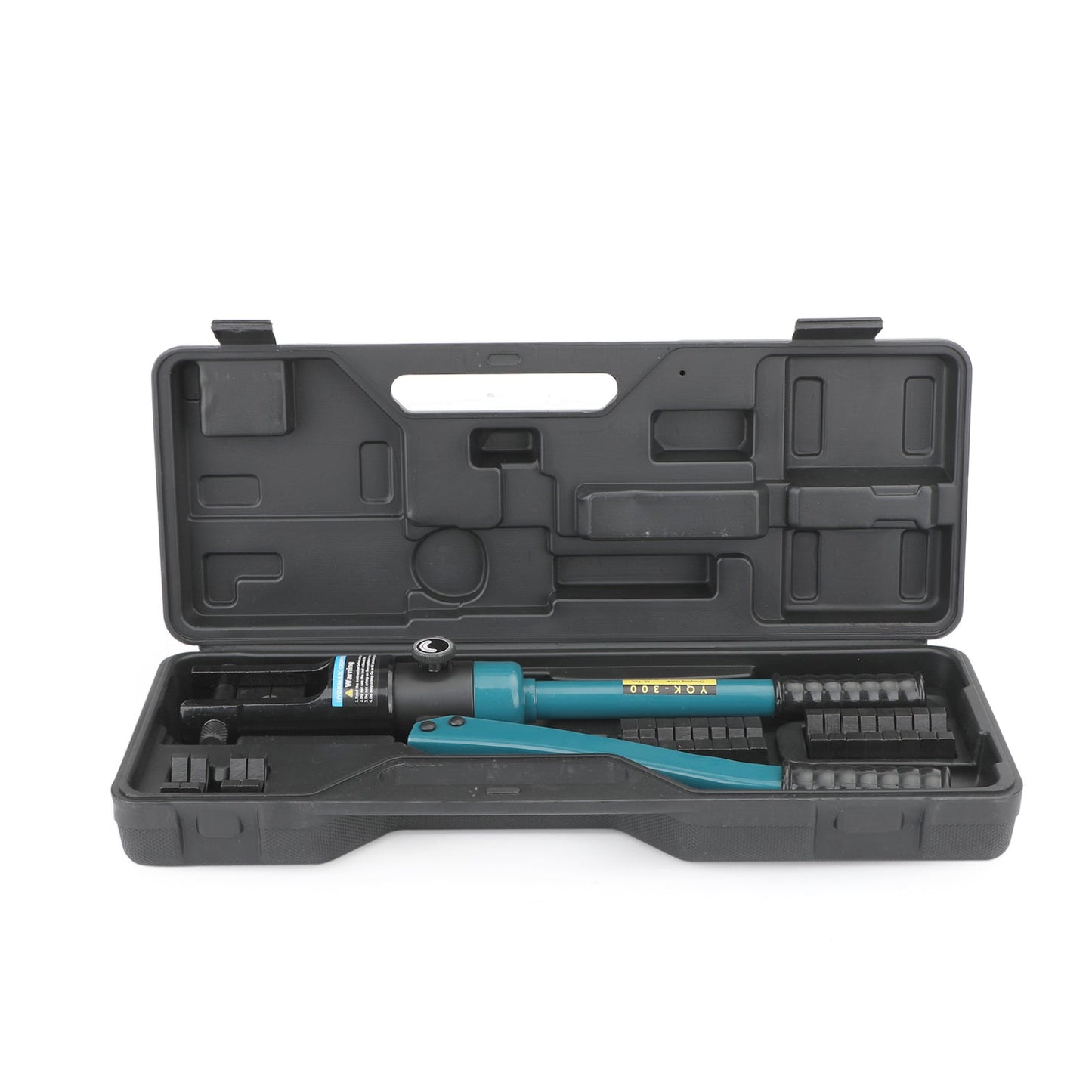 16 Ton Hydraulic Cable Lug Crimper Tool with Improved Black Dies – Battery Wire Terminal Crimping Kit