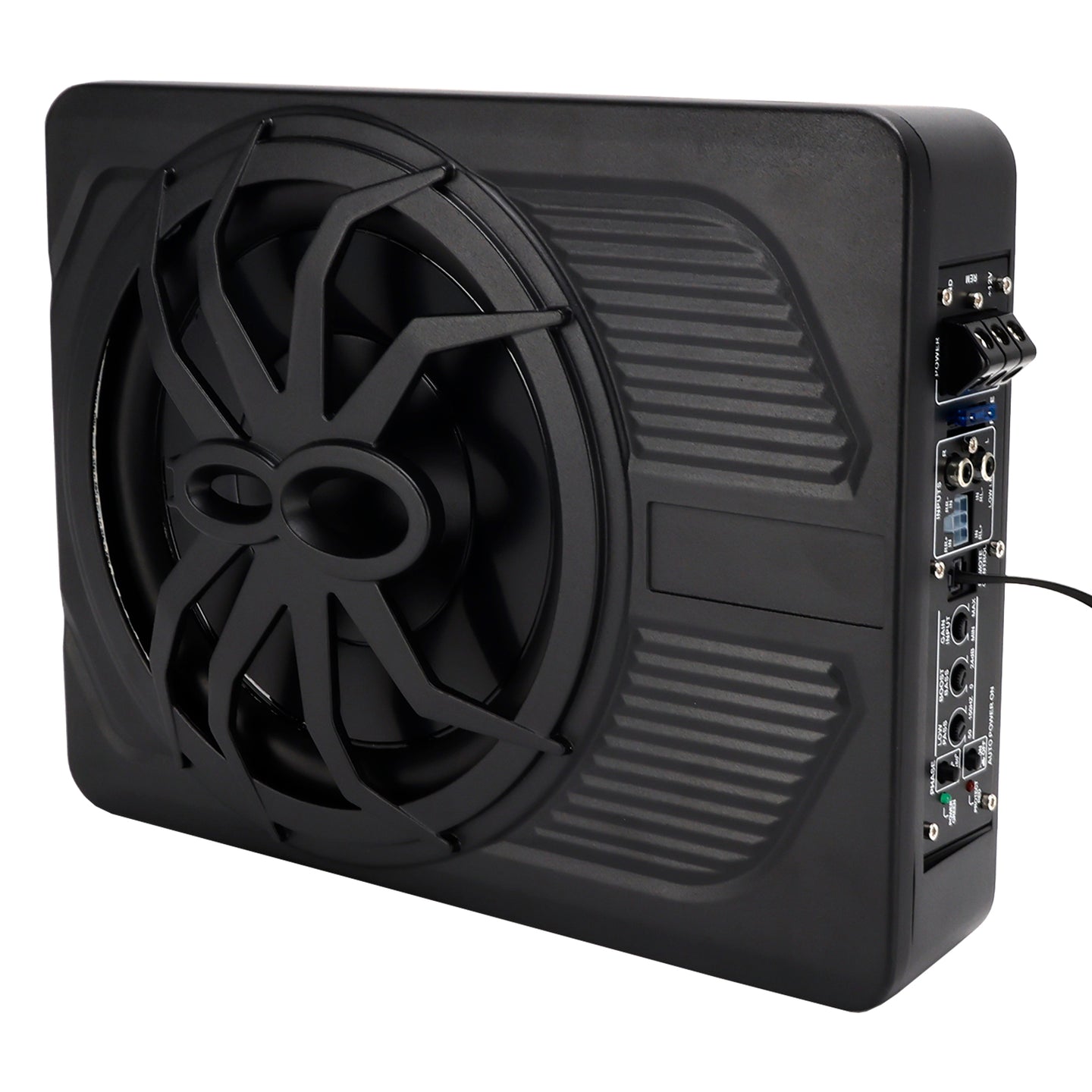 1200W Car Subwoofer 10" 12V Slim Under Seat Powered Car Subwoofer APP Control