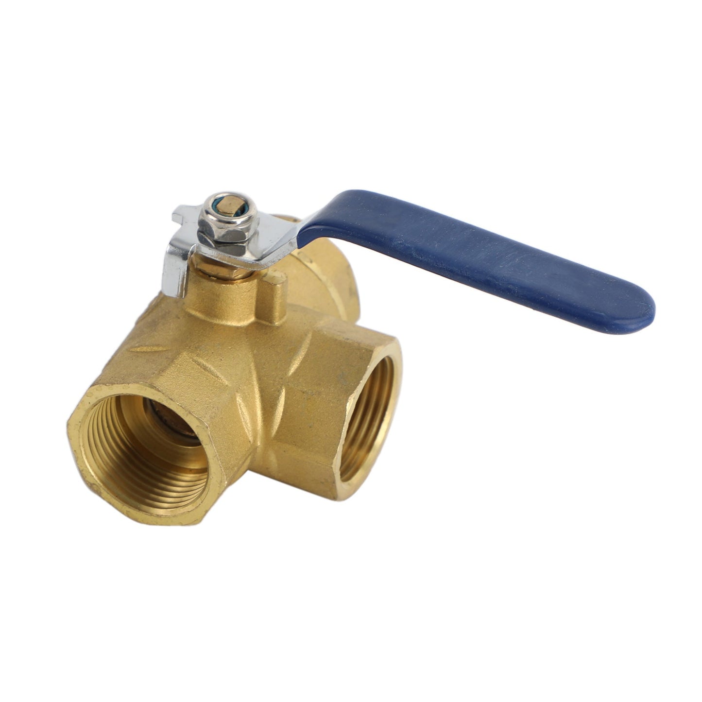 3-Way Ball Valve Female T Port Lever Handle Made Of Forged Brass