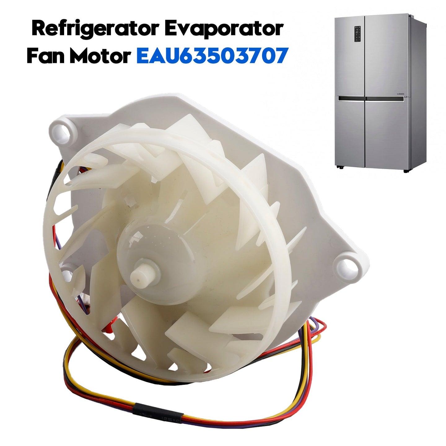 EAU63503707 Refrigerator Evaporator Fan Motor DC12V 1A For LG Refrigerator