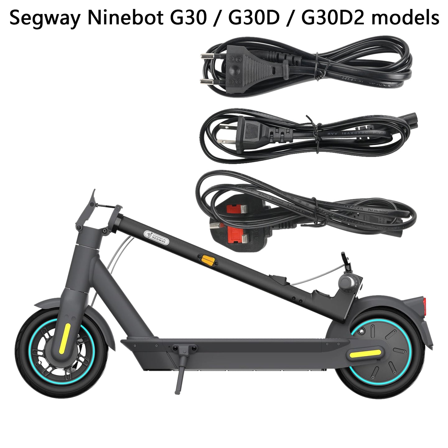 Charging Cable for Segway Ninebot MAX Electric Scooter G2/G30/G30P/P65/P100S