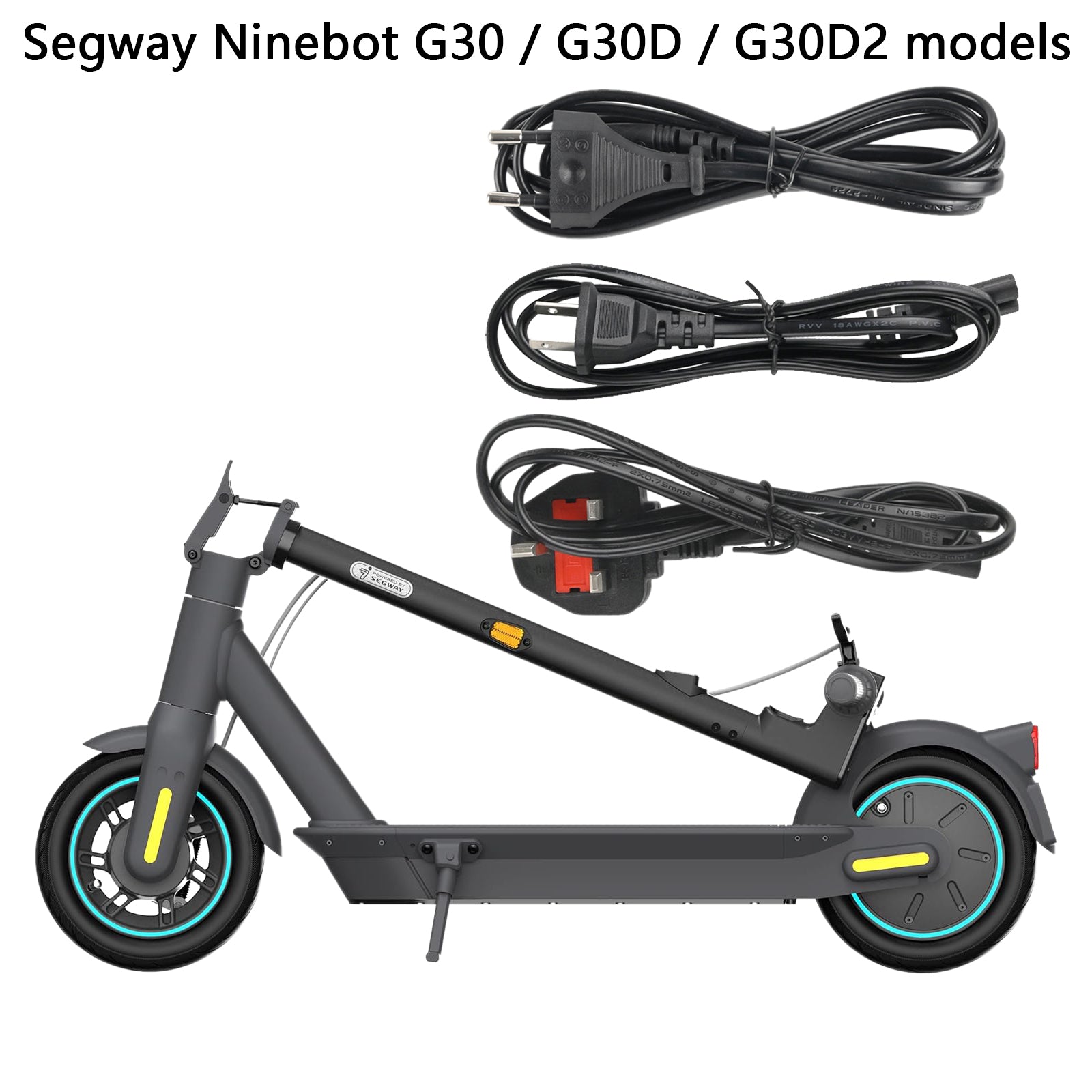 Charging Cable for Segway Ninebot MAX Electric Scooter G2/G30/G30P/P65/P100S
