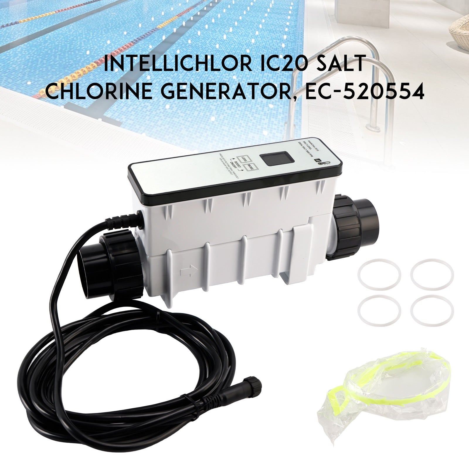 IC20 Salt Chlorine Generator System, Replacement for Pentair IntelliChlor, for Pools up to 20,000 Gallons