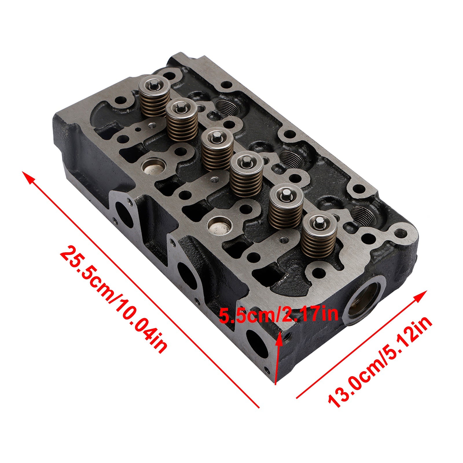 Complete Cylinder Head Assembly with Gasket Kit for Kubota D722 Excavator & Lawn Tractor